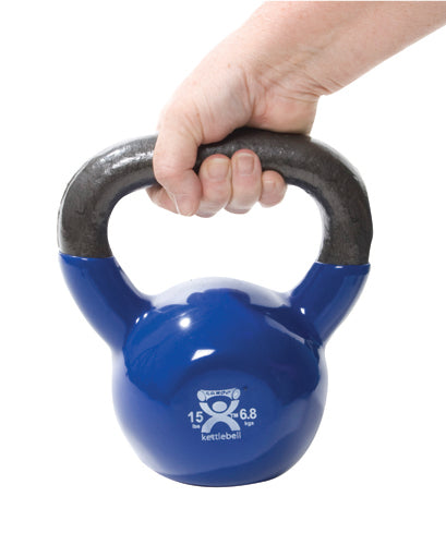 Kettlebell Vinyl Coated Weight Black 20lb 10