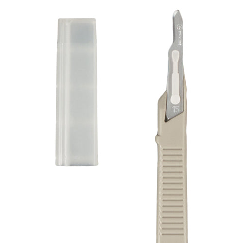 Scalpel #15 Disposable Generic Bx/10 w/Safety Guard