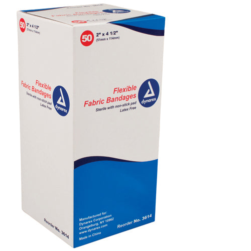 Flexible Fabric Adh Bandages 2 x 4-1/2 XL Bx/50