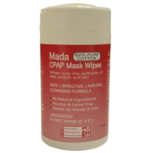 CPAP Mask Wipes Mada Unscented Tub/62