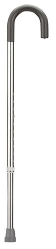 Cane Round Handle Blue Jay Silver with Vinyl Comfort Grip