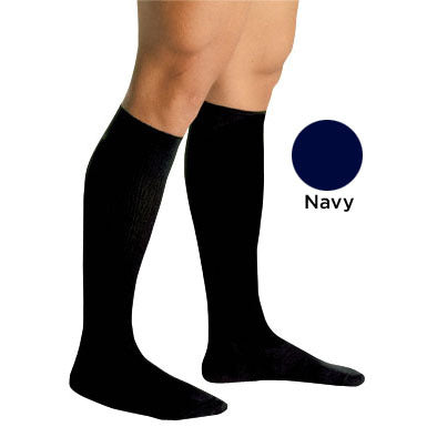 Men's Firm Support Socks 20-30mmHg Navy Medium