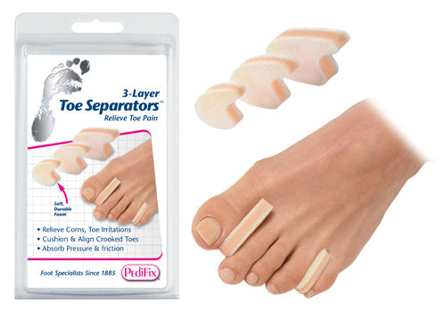 3-Layer Toe Separators Medium Pk/6