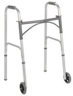 Folding Walker  Steel  Two Button  w/5  Wheels  Case/4