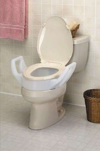 Elevated Toilet Seat w/Arms Standard 19  Wide