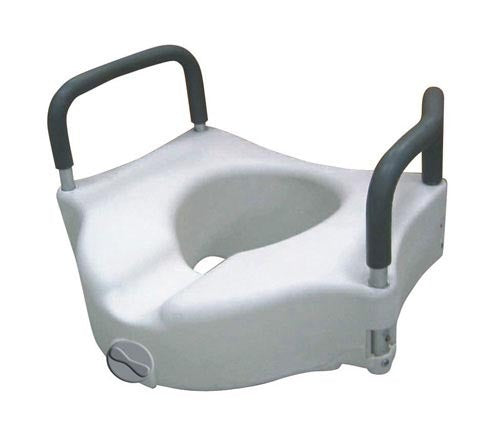 Raised Toilet Seat w/ Lock & Padded Removable Arms Retail