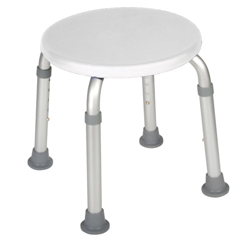 Bath Stool  - Round  White by Drive