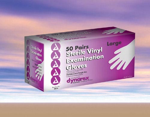 Sterile Vinyl Exam Gloves Small - 50 Pr/ Bx