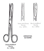 Operating Scissors- Sharp/Blunt- 4 1/2  Straight