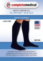 Men's Firm Support Socks 20-30mmHg  Black  Small