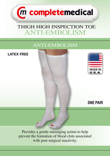 Anti-Embolism Stockings XL/Lng 15-20mmHg Thigh Hi  Insp. Toe