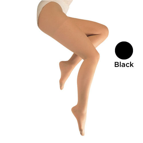 Ladies' Sheer Moderate  Petite 15-20mmHg  Panty Hose  Black