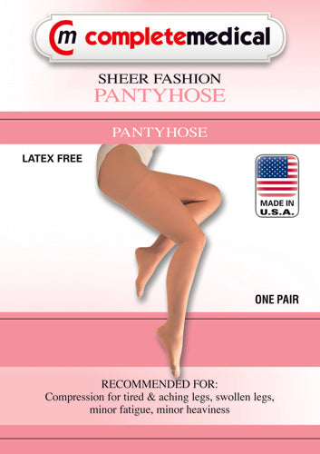 Ladies' Sheer Firm Spt  Medium 20-30mmHg  Panty Hose  Beige