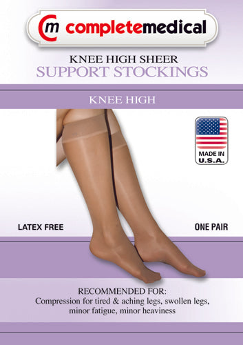 Ladies' Sheer Firm Support  XL 20-30mmHg  Knee Highs  Beige