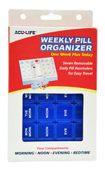 Pill Organizer Weekly w/28 Com One Week Plus Today'  Blue