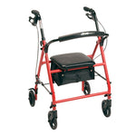 Rollator Steel Red  w/6  Whls Knocked-Down